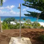 Gartendusche aus verchromtem Edelstahl mit Fußwaschung Made in Italy - Marlen Viadurini