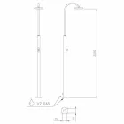 Stahl-Gartendusche mit zeitgesteuertem Wasserhahn Made in Italy - Norton Viadurini