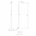 Edelstahl-Gartendusche mit rundem Duschkopf Made in Italy - Norton Viadurini
