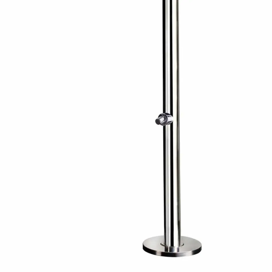 Gartendusche aus verchromtem Edelstahl mit Fußwaschmaschine Made in Italy - Modeo Viadurini