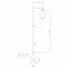 Edelstahl-Außendusche mit zeitgesteuertem Wasserhahn Made in Italy - Modeo Viadurini