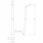 Solare Gartendusche aus Stahl mit Wasserfallstrahl Made in Italy - Werner Viadurini