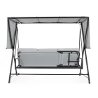 Swing, umwandelbar in ein Bett für den Garten aus Stahl und Stoff – Rückruf  Viadurini