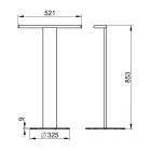Doppelwaschbecken mit Handtuchhalter aus weißem oder schwarzem Aluminium - Alcade Viadurini