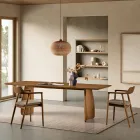 Zwei Stühle aus Buchenholz mit gepolstertem Sitz in zweifarbigem Stoff - Dorian Viadurini