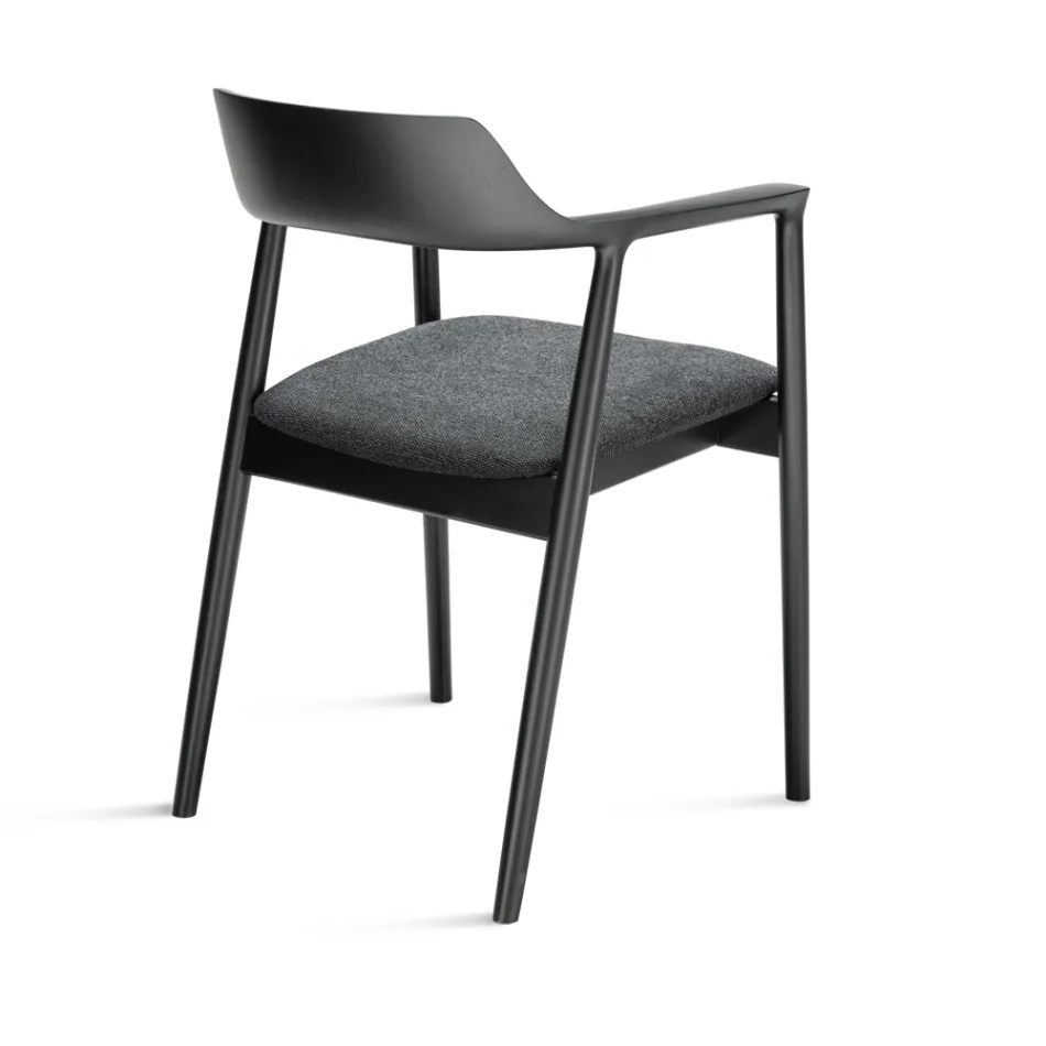 Zwei Stühle aus Buchenholz mit gepolstertem Sitz in zweifarbigem Stoff - Dorian Viadurini