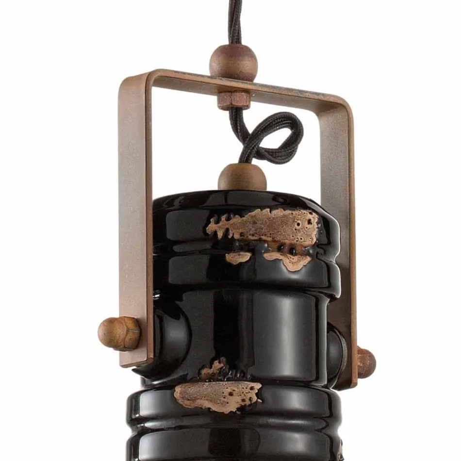 Spotlight Designer Pendel Vintage handgemachte Keramik Carrie Viadurini