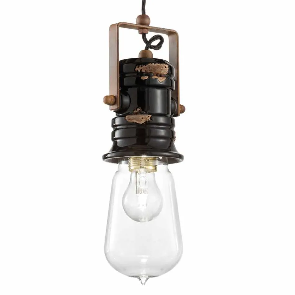 Spotlight Designer Pendel Vintage handgemachte Keramik Carrie Viadurini