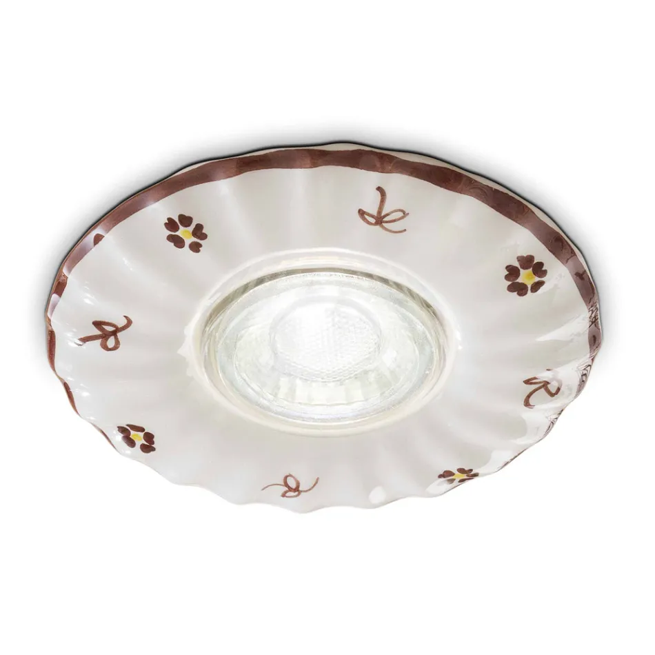 Einbaustrahler rund aus Keramik Ferroluce Pescara Viadurini