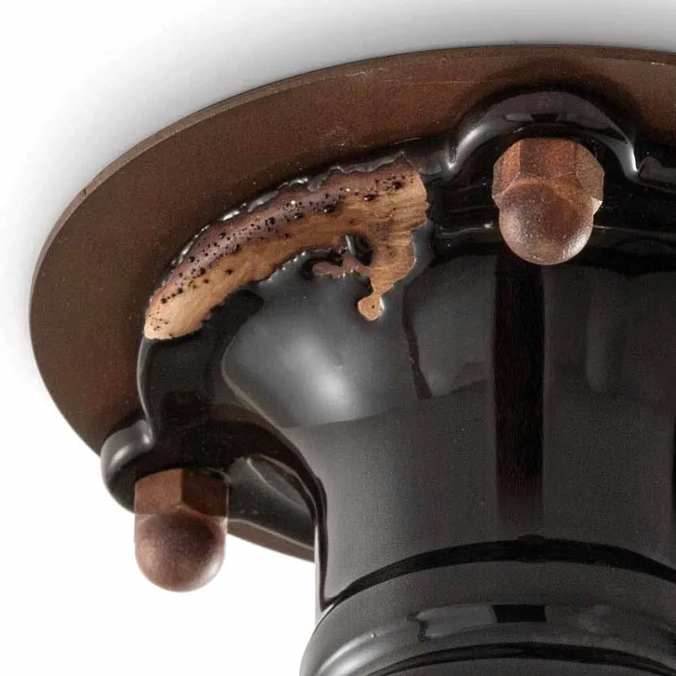 Design-Deckenstrahler retro Keramik und Metall Cloe Ferroluce Viadurini