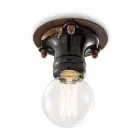 Design-Deckenstrahler retro Keramik und Metall Cloe Ferroluce Viadurini