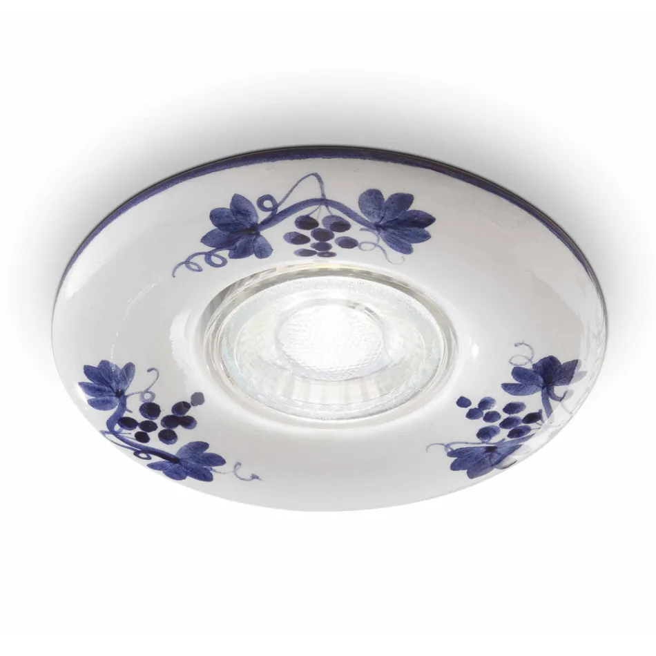 Einbaustrahler handdekoriert aus Keramik von Ferroluce Pescara Viadurini