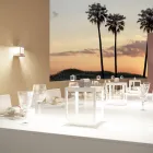 Dekorativer LED-Außenstrahler aus weißem Aluminium oder Corten - Bettina Viadurini