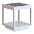 Tragbarer Solar-LED-Strahler in Weiß, Schwarz oder Corten-Aluminium - Bettina Viadurini