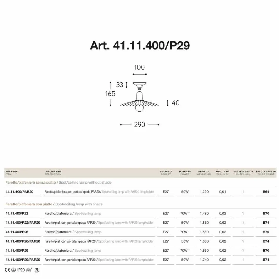 Deckeneinbauleuchte in Messing antik Owl Viadurini