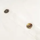 Quadratischer Kissenbezug aus schwerem farbigem Leinen mit Agoya-Knöpfen – Mittelmeer Viadurini