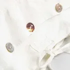 Rechteckiger Bettkissenbezug aus weißem oder schwarzem Leinen mit Knöpfen und Schnürsenkeln – Agora Viadurini