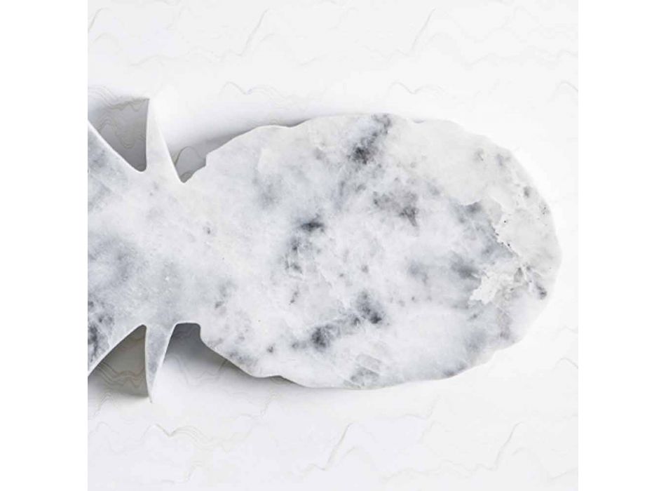 Briefbeschwerer im Ananas-Design aus weißem Carrara-Marmor Made in Italy - Arta Viadurini