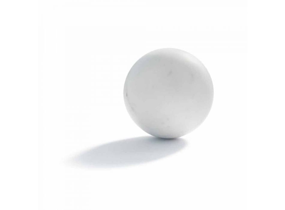 Moderner Sphere Briefbeschwerer aus italienischem Satin White Marmor, 2 Stück - Sphere Viadurini