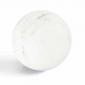 Moderner Sphere Briefbeschwerer aus italienischem Satin White Marmor, 2 Stück - Sphere