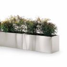 Gartenpflanzgefäß mit rundem / rechteckigem Design aus Stahl Made in Italy - Philly Viadurini
