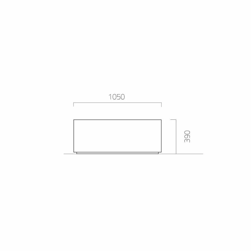 Gartenpflanzgefäß mit rundem / rechteckigem Design aus Stahl Made in Italy - Philly Viadurini