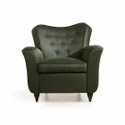 Fratelli Boffi Leonie gepolsterter Design-Sessel, gesteppte Rückenlehne Viadurini