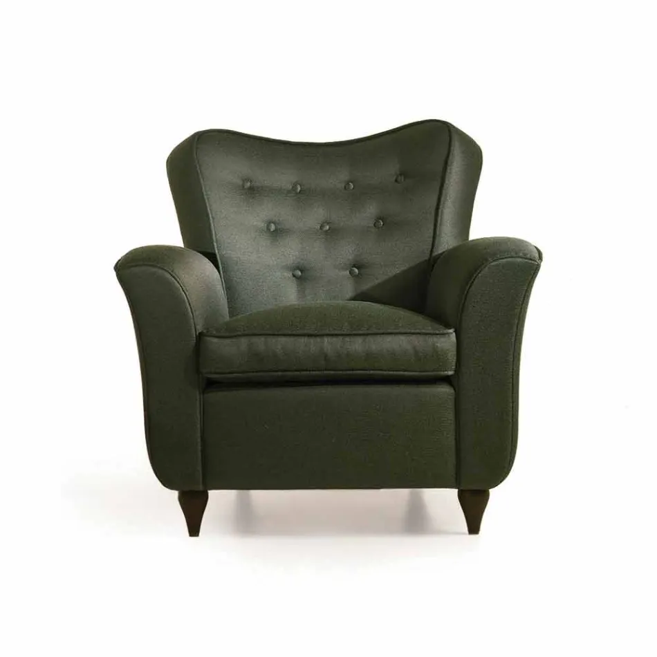 Fratelli Boffi Leonie gepolsterter Design-Sessel, gesteppte Rückenlehne Viadurini