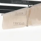 Pavillon aus epoxidpulverlackiertem Aluminium und Gleittuch – Manger Viadurini