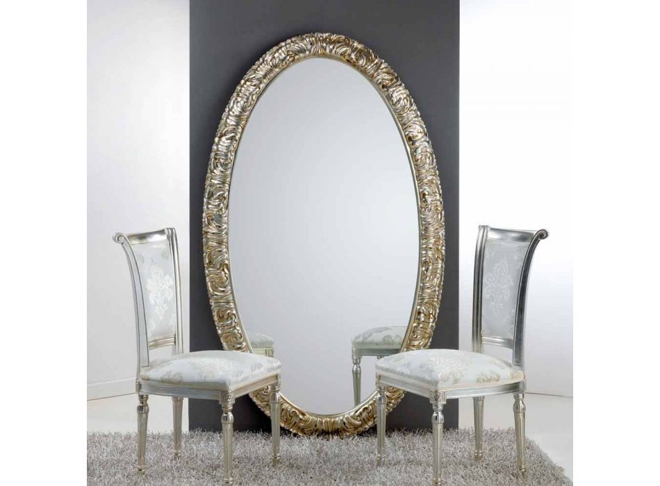 Großer ovaler Spiegel vom Boden / Wand Leben, 114x190 cm Viadurini