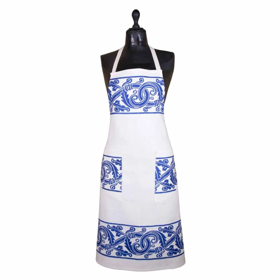 Italienische handgefertigte Leinenschürze One Piece - Marken Viadurini