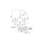 Vintage-Mischergruppe für Brückenwaschbecken aus Messing, hergestellt in Italien – Klarisa Viadurini