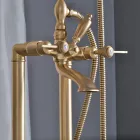 Bodenstehende Badewanne mit Handbrause und flexiblem Schlauch Made in Italy - Milano Viadurini