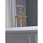 Bodenstehende Badewanne mit Handbrause und flexiblem Schlauch Made in Italy - Milano Viadurini