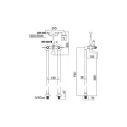 Bodenstehende Badewanne mit Handbrause und flexiblem Schlauch Made in Italy - Milano Viadurini