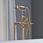 Bodenstehende Badewanne mit Handbrause und flexiblem Schlauch Made in Italy - Milano Viadurini