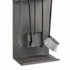 Set mit 4 schwarzen Stahlwerkzeugen für den Kamin Made in Italy - Rachel Viadurini