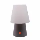 Wiederaufladbare LED-Lampe aus farbigem Kunststoff für drinnen oder draußen - Fungostar Viadurini