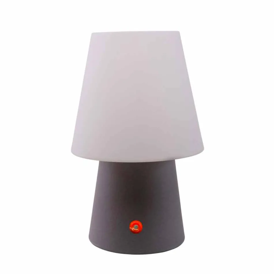 Wiederaufladbare LED-Lampe aus farbigem Kunststoff für drinnen oder draußen - Fungostar Viadurini