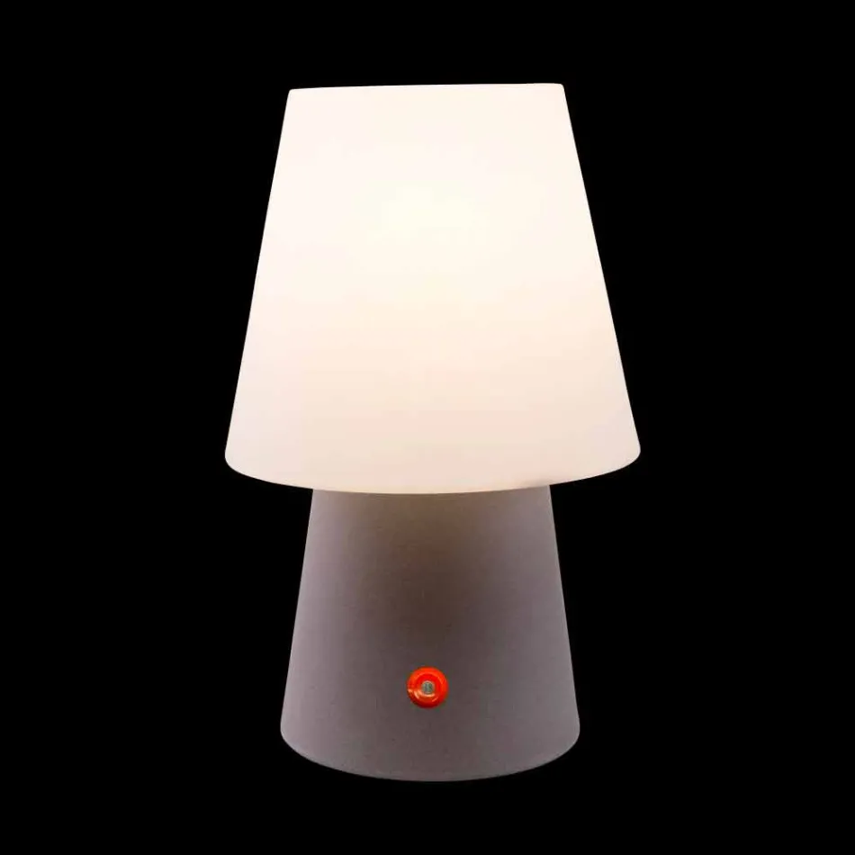 Wiederaufladbare LED-Lampe aus farbigem Kunststoff für drinnen oder draußen - Fungostar Viadurini