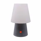 Wiederaufladbare LED-Lampe aus farbigem Kunststoff für drinnen oder draußen - Fungostar Viadurini