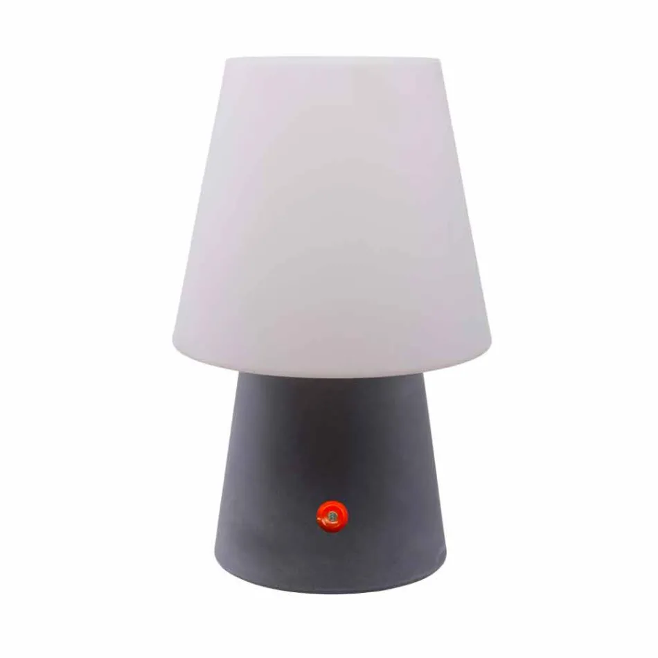 Wiederaufladbare LED-Lampe aus farbigem Kunststoff für drinnen oder draußen - Fungostar Viadurini