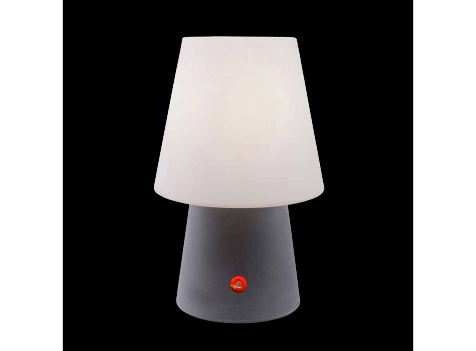 Wiederaufladbare LED-Lampe aus farbigem Kunststoff für drinnen oder draußen - Fungostar Viadurini