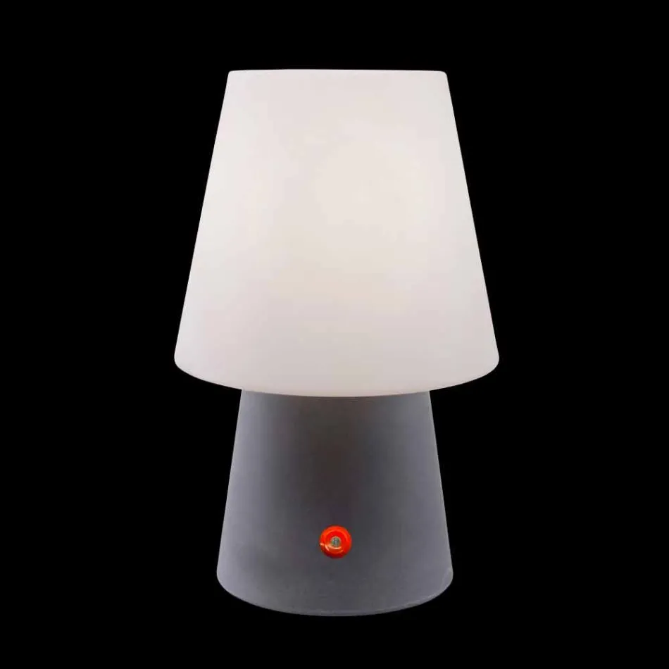 Wiederaufladbare LED-Lampe aus farbigem Kunststoff für drinnen oder draußen - Fungostar Viadurini