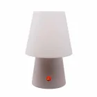 Wiederaufladbare LED-Lampe aus farbigem Kunststoff für drinnen oder draußen - Fungostar Viadurini