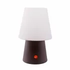 Wiederaufladbare LED-Lampe aus farbigem Kunststoff für drinnen oder draußen - Fungostar Viadurini