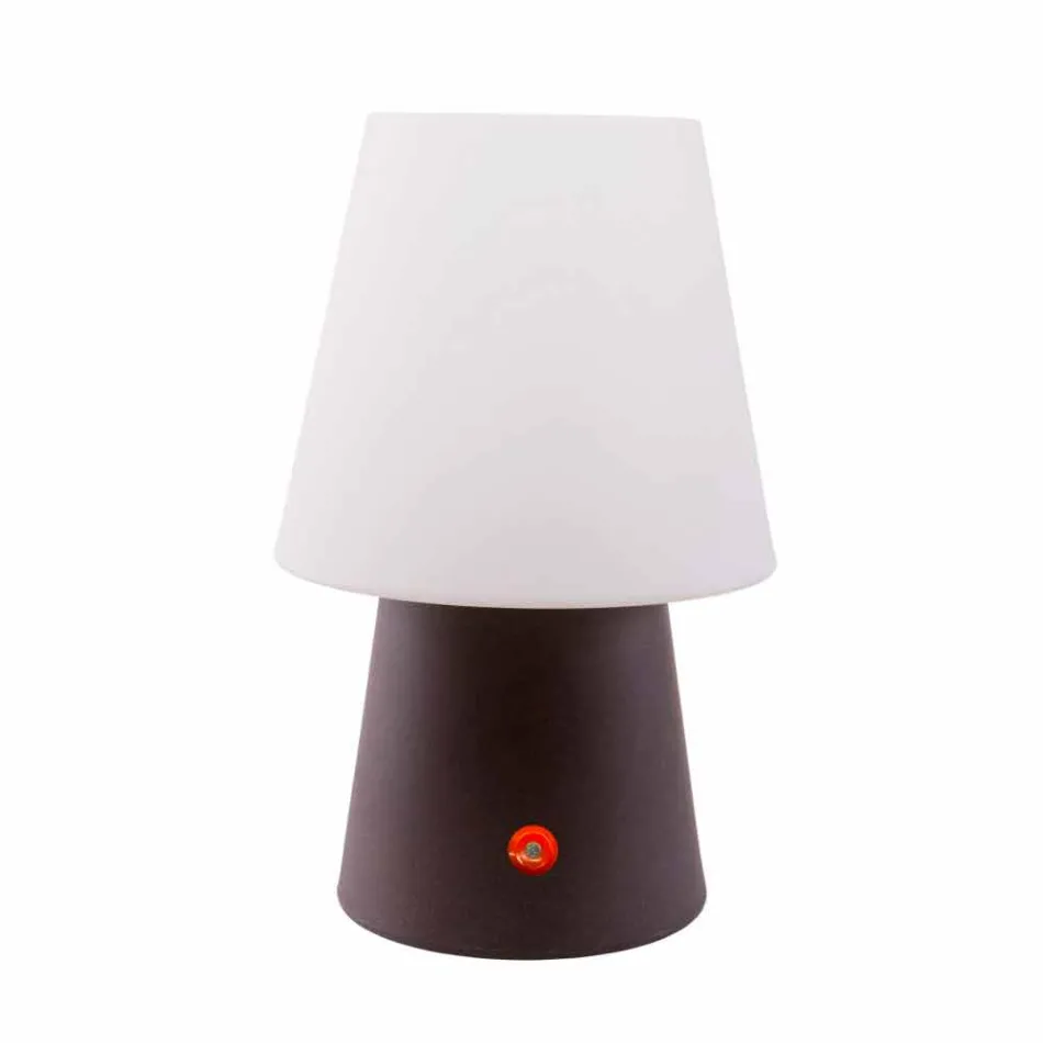 Wiederaufladbare LED-Lampe aus farbigem Kunststoff für drinnen oder draußen - Fungostar Viadurini