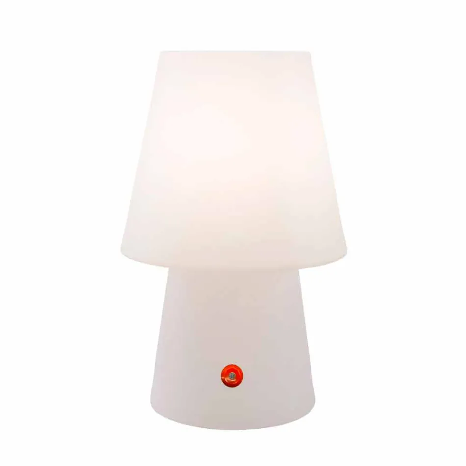 Wiederaufladbare LED-Lampe aus farbigem Kunststoff für drinnen oder draußen - Fungostar Viadurini