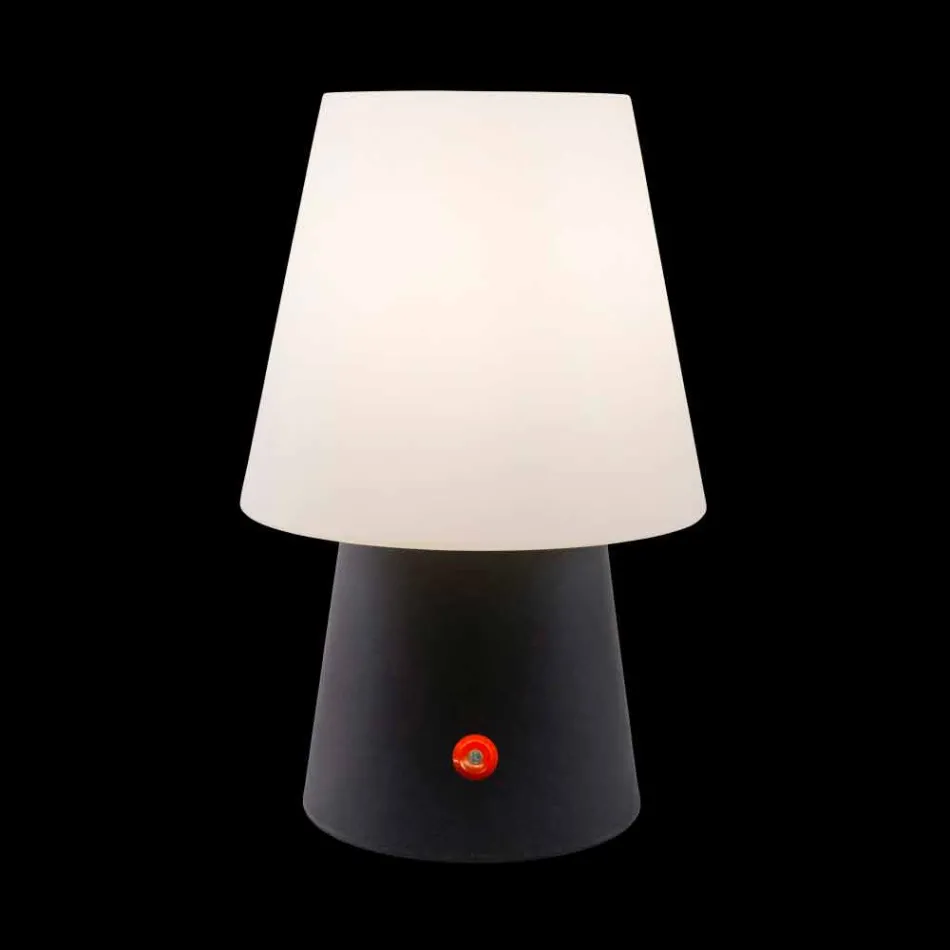 Wiederaufladbare LED-Lampe aus farbigem Kunststoff für drinnen oder draußen - Fungostar Viadurini