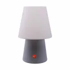 Wiederaufladbare LED-Lampe aus farbigem Kunststoff für drinnen oder draußen - Fungostar Viadurini